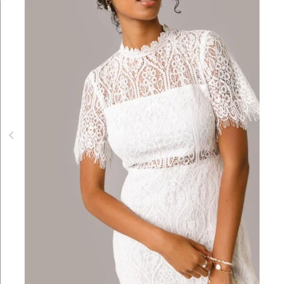 White Francesca’s lace dress NWT M - Picture 3 of 3